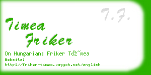 timea friker business card